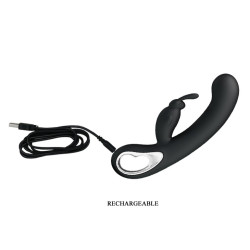 Pretty Love Vibro Rabbit  Webb Noir